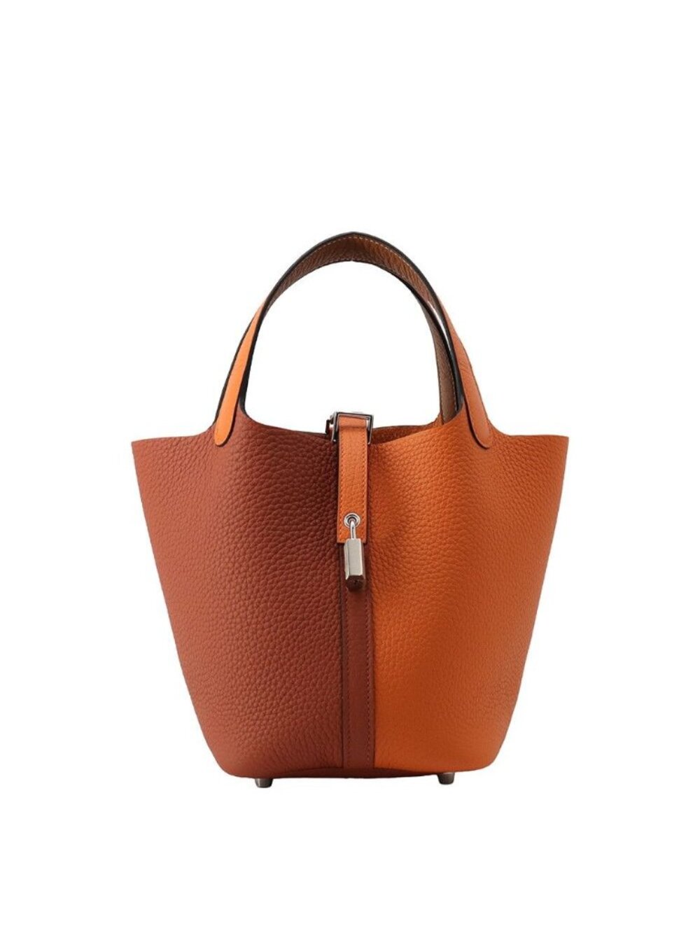Hermes Picotin Lock PM Casaque Orange Cuible Gold Silver Taurillon Clemence